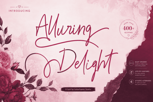 Alluring Delight: A Handwritten Font for Creative Web Design