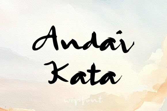 Andai Kata: A Bold Brush Script for Your Web Design