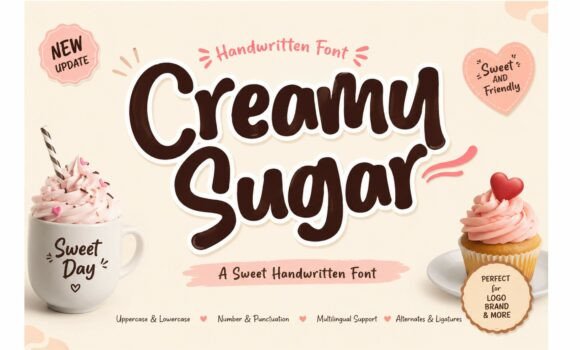 Discover Creamy Sugar: A Charming Font for Editorial Design