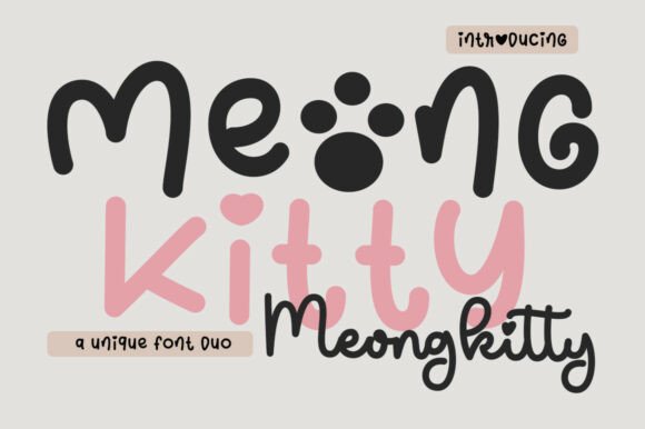 Meong Kitty Duo: A Playful Font for Editorial Design