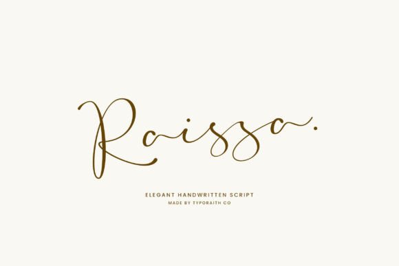 Raissa: A Handwritten Script Font for Elegant Editorial Design