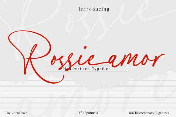 Rossie Amor: A Sophisticated Handwritten Typeface for Elegant Branding