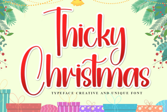 Thicky Christmas: A Bold and Festive Font for Creative Projects