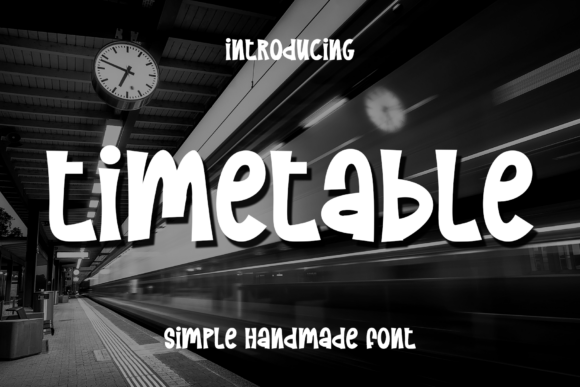 Timetable: A Handwritten Script Font for Digital Elegance