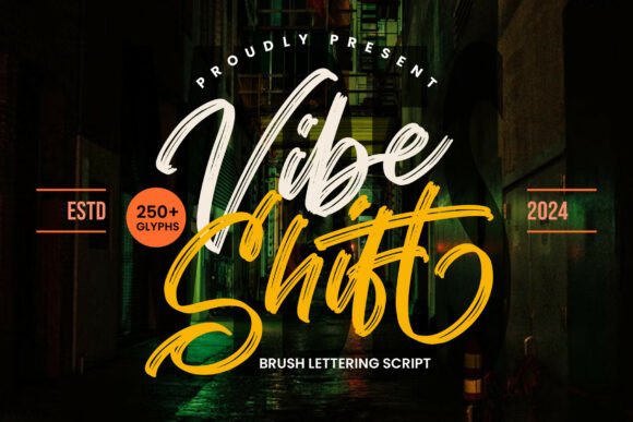 Vibe Shift: A Bold Brush Script for Editorial Design