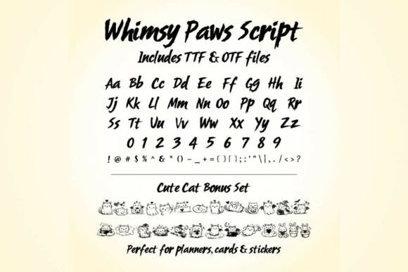 Whimsy Paws: A Playful Script Font for Creative Branding